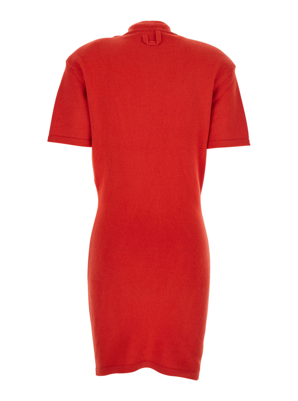 Jacquemus Women 'La Robe Maille Castagna' Red Dress With High Ribbed Neck In Wool Woman - 2