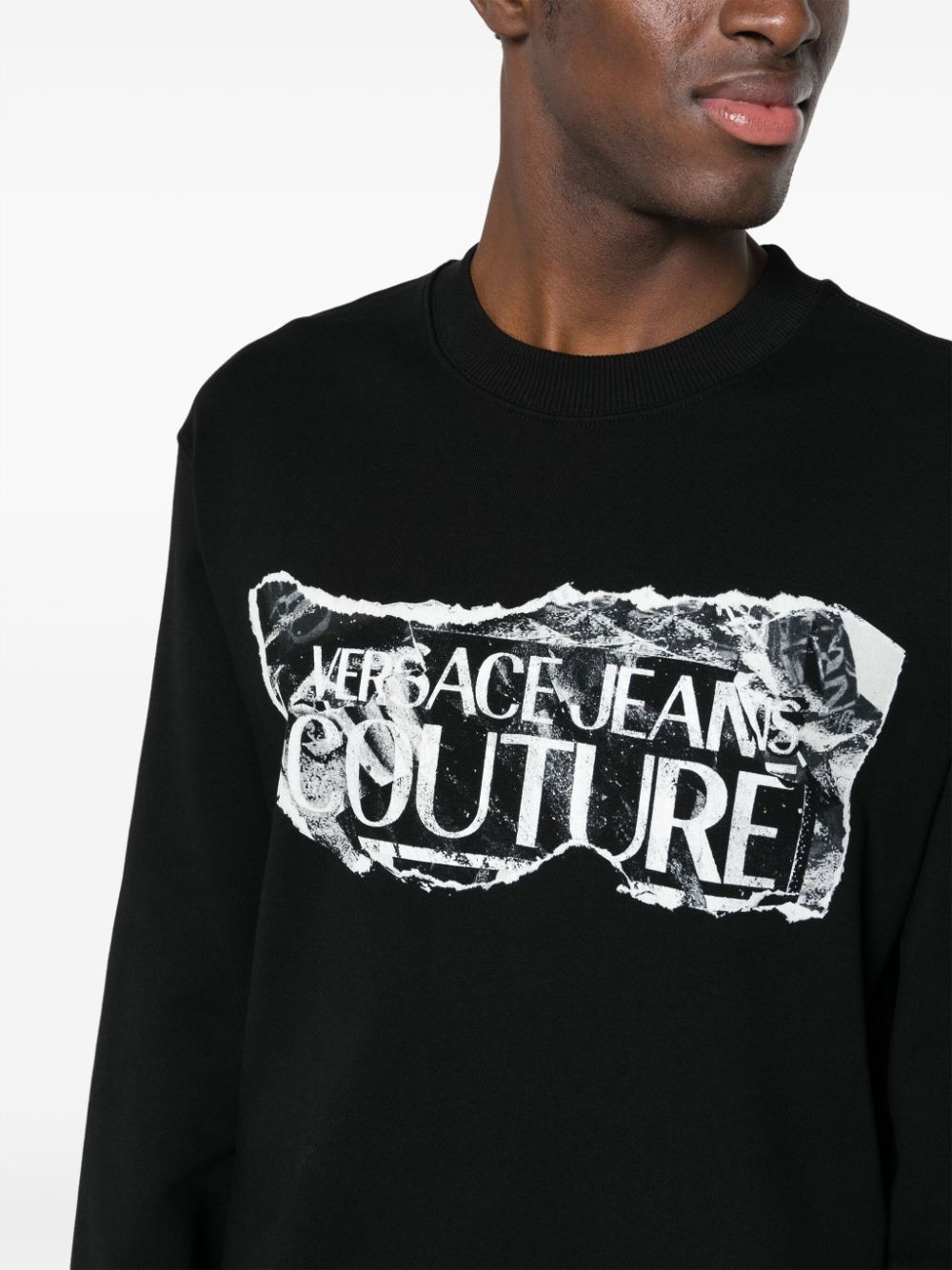 logo-print cotton sweatshirt - 5