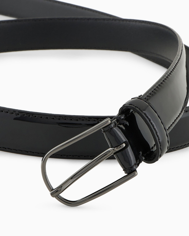 EMPORIO ARMANI Patent leather belt outlook