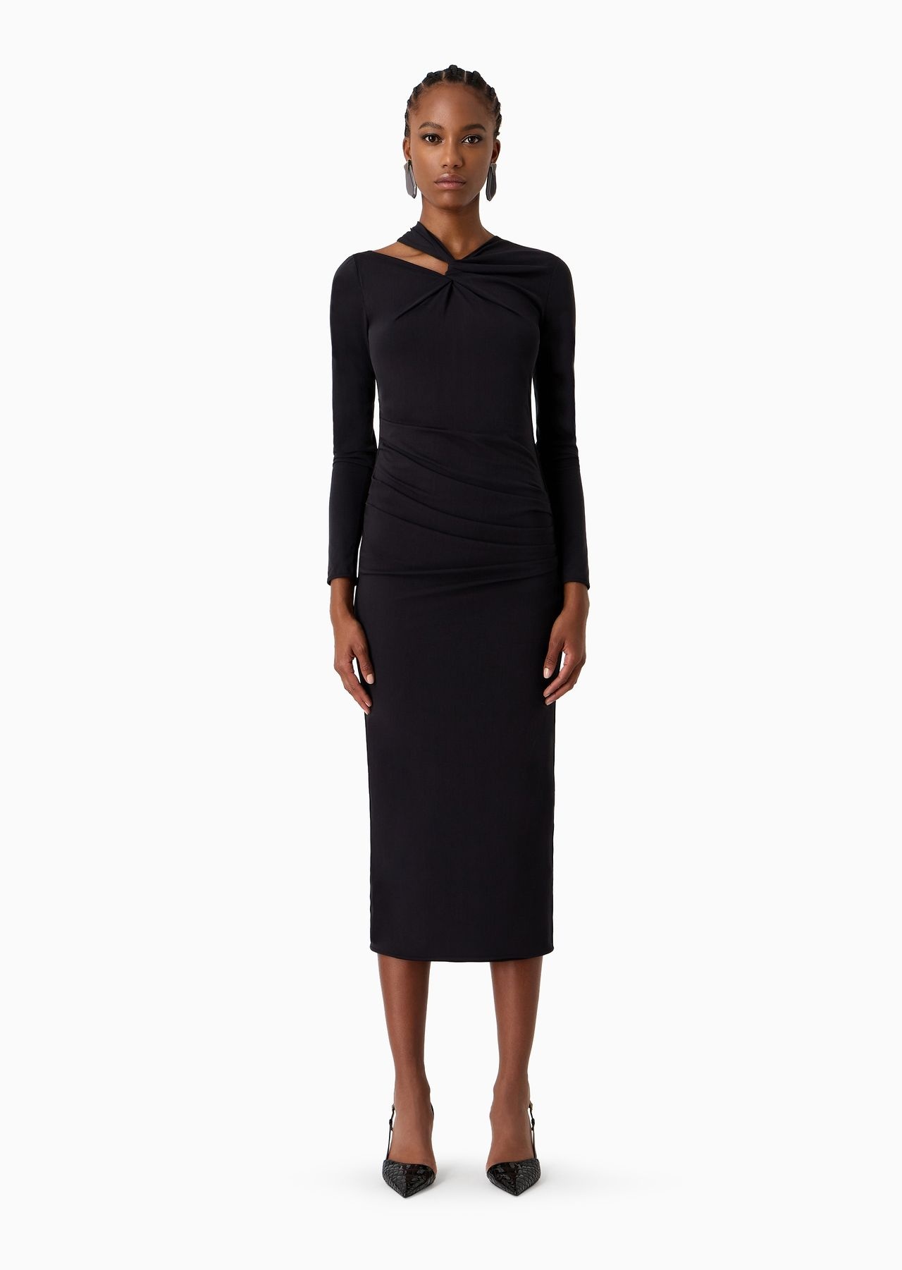 Stretch cupro jersey midi dress - 2