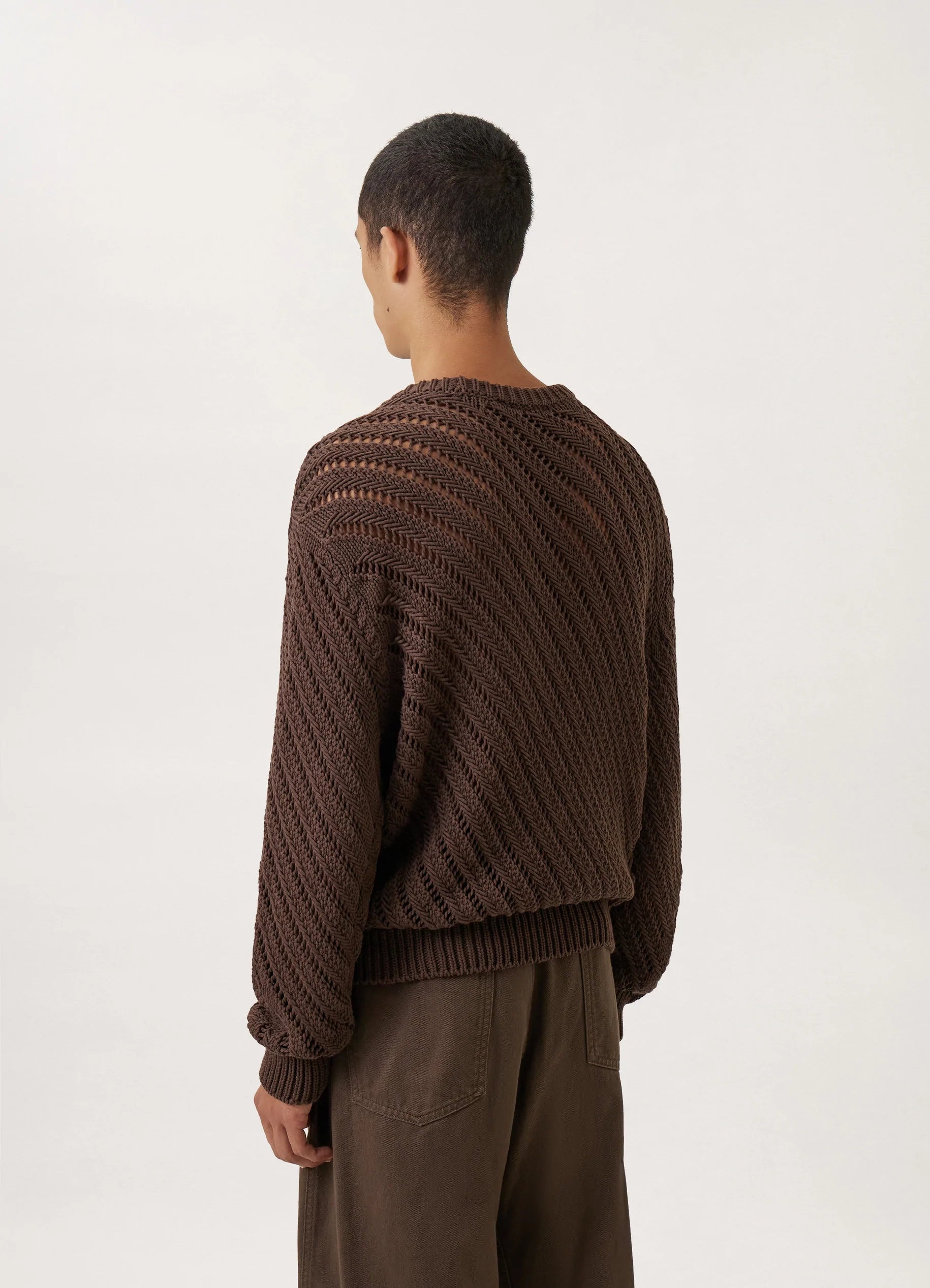 DIAGONAL OPENWORK JUMPER
COTTON TUBE - 5