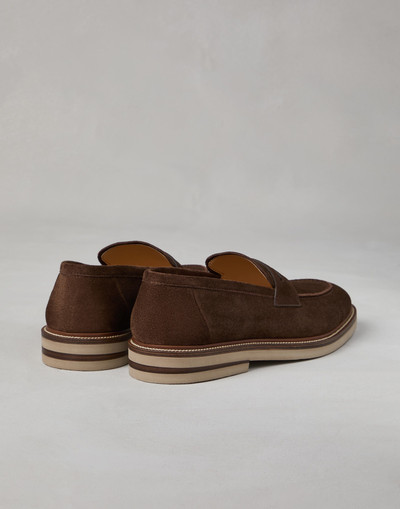 Brunello Cucinelli Suede penny loafers outlook