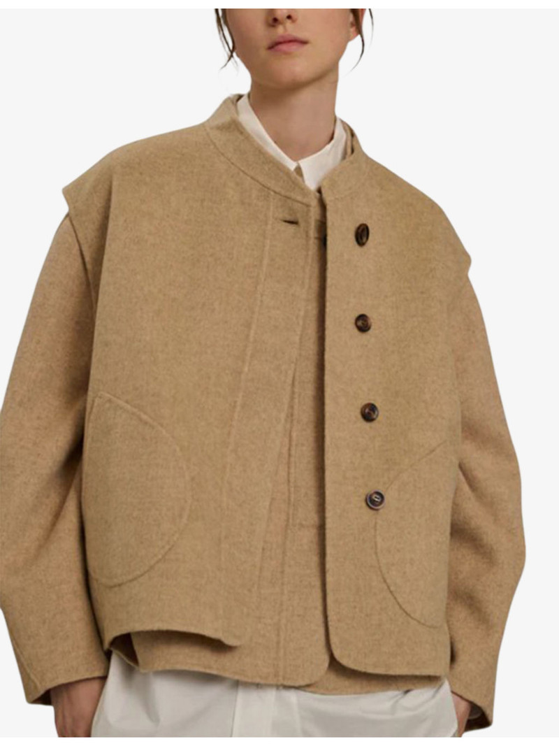 Adeline Sleeveless Wool-Blend Jacket 3