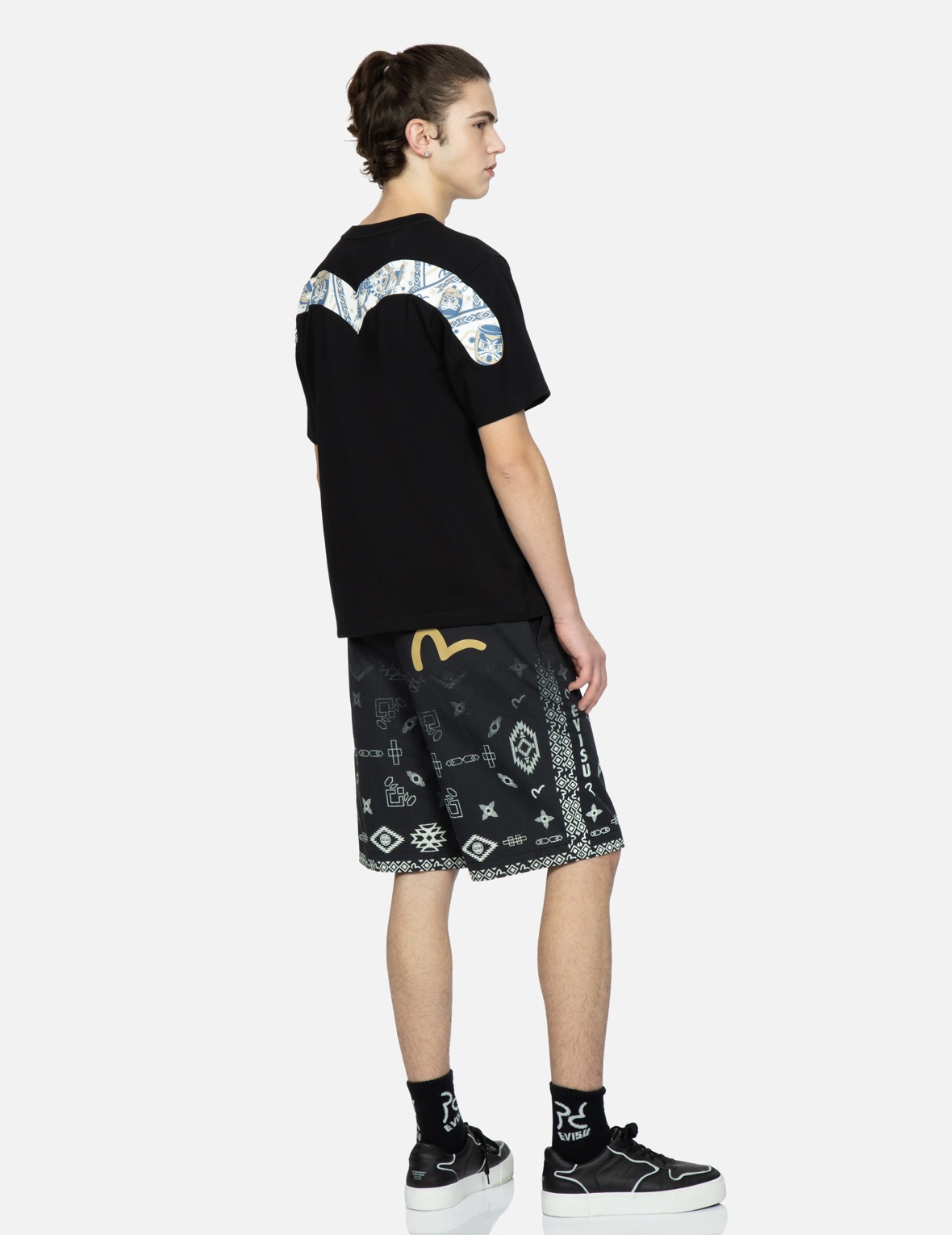 NOMADIC PATTERN PRINT WOVEN SHORTS - 3
