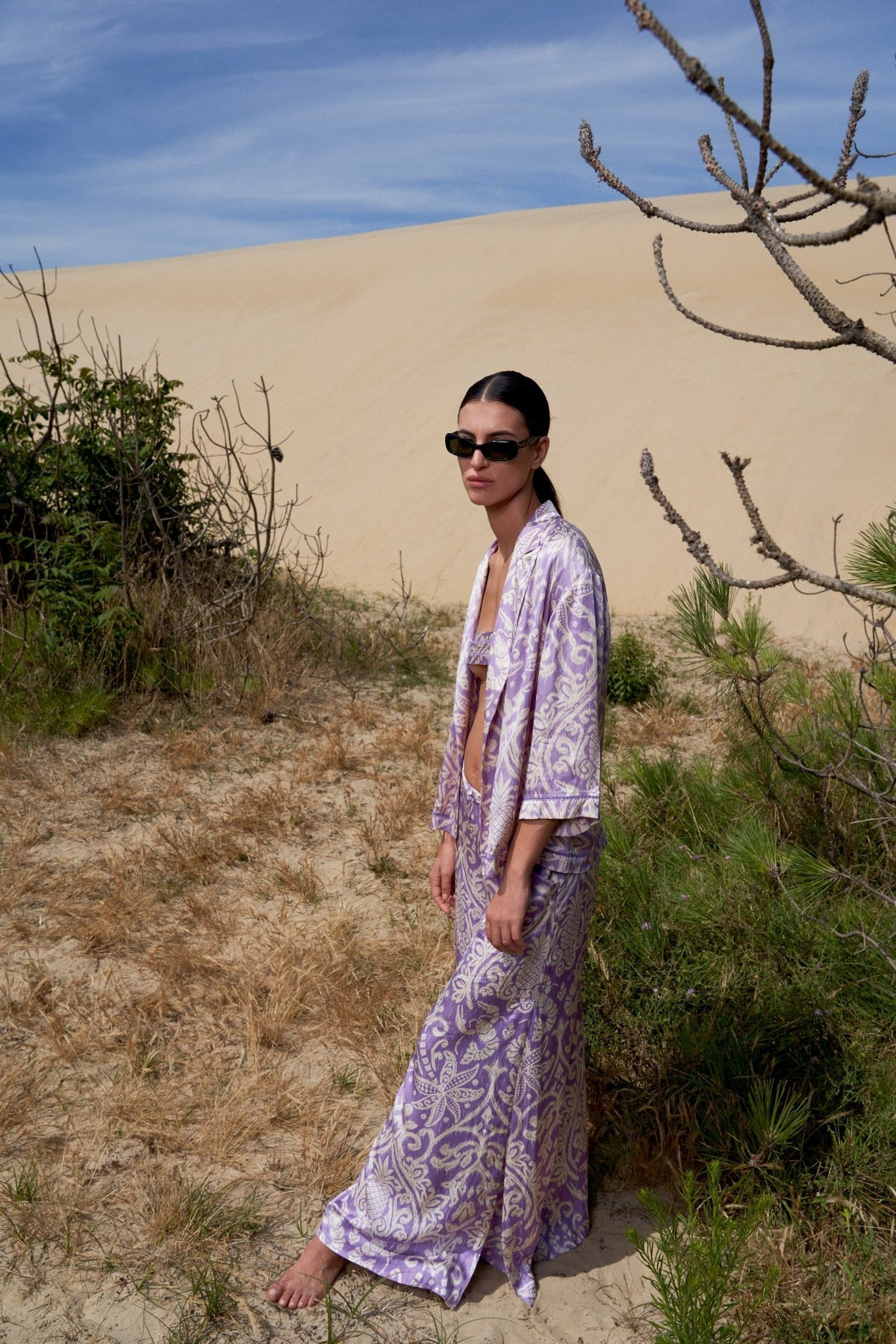 Pant Clea - Purple Macro Ikat - 2