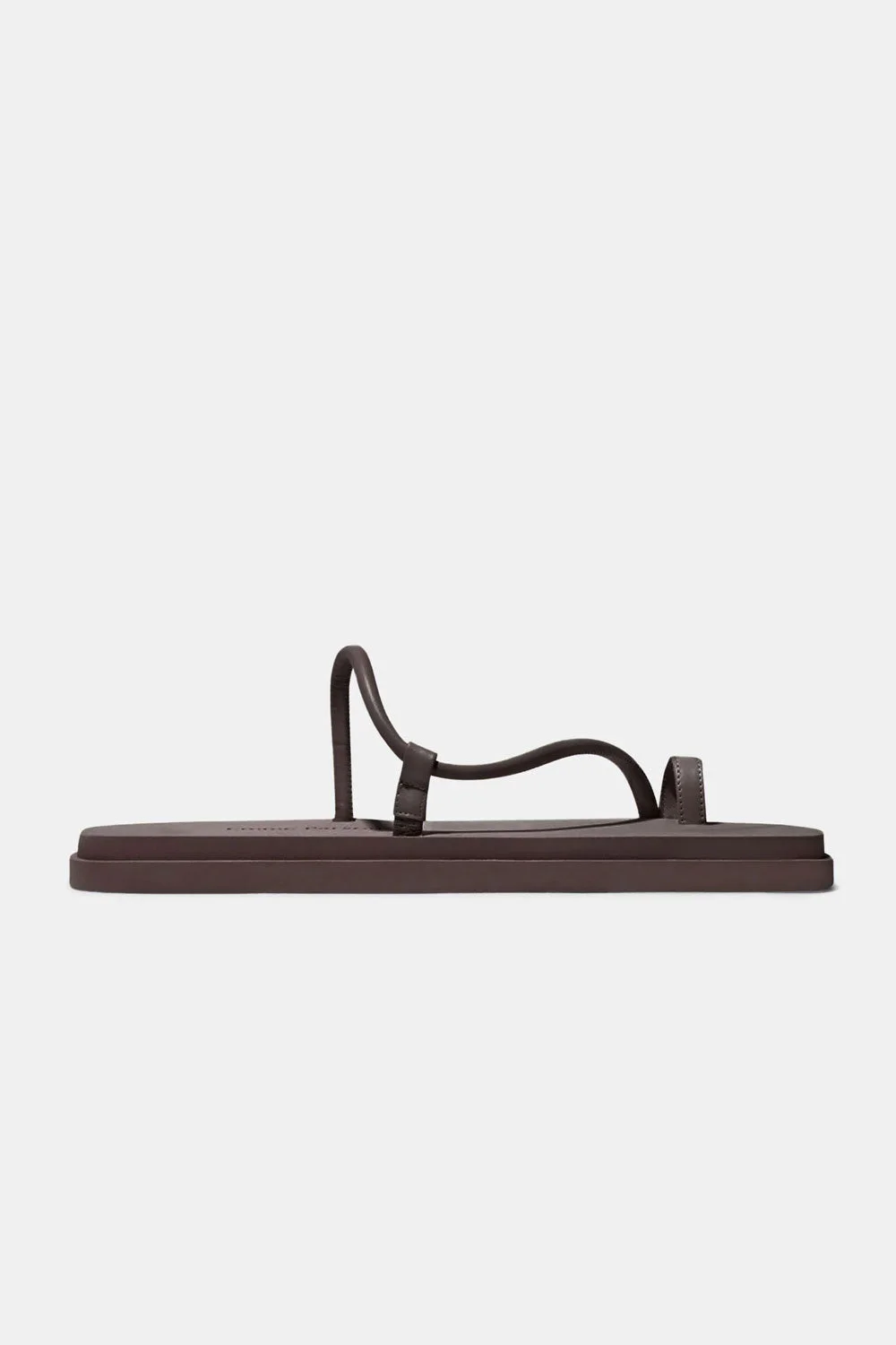 BARI POOL SLIDE IN ESPRESSO NAPPA AND RUBBER - 1