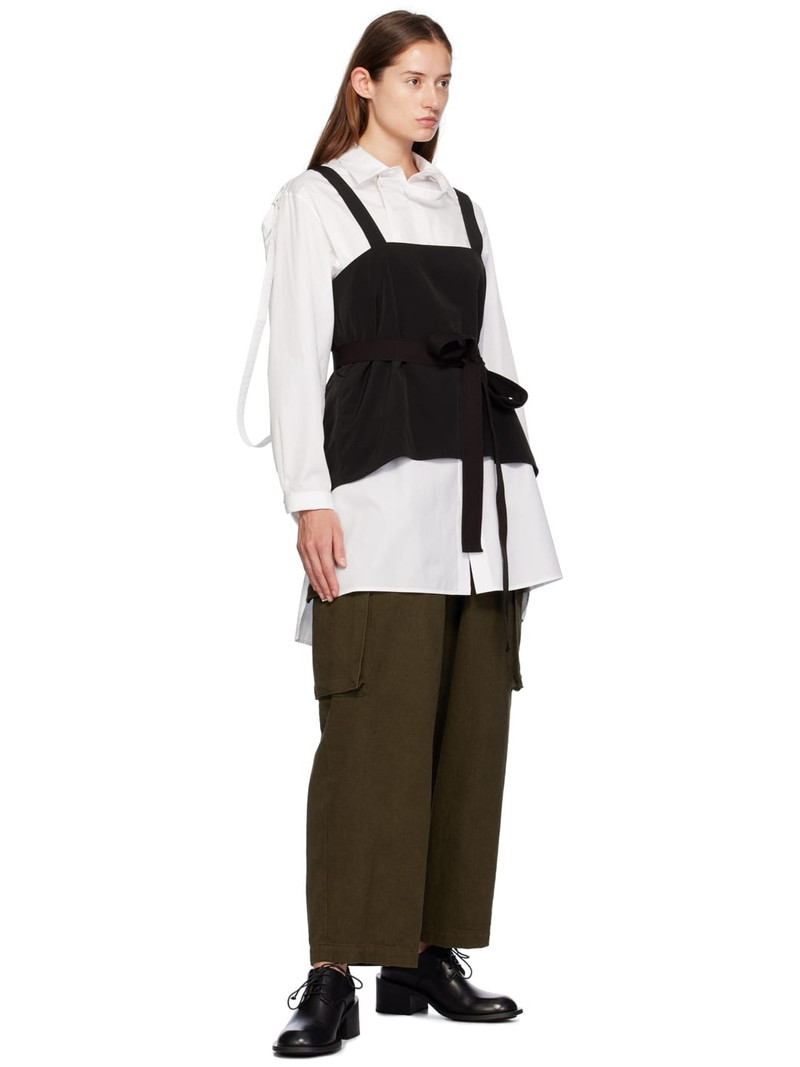 Y's White Open Tab Shirt outlook