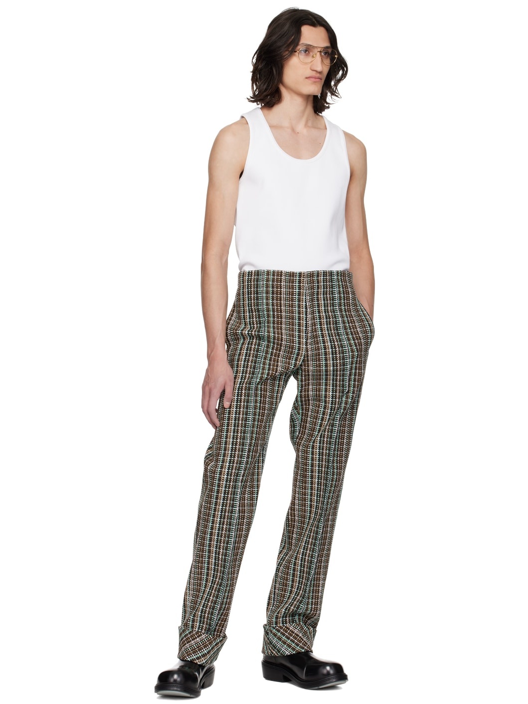 Brown Check Trousers - 4