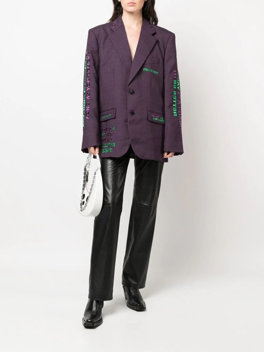 Hidden Message tailored blazer - 3