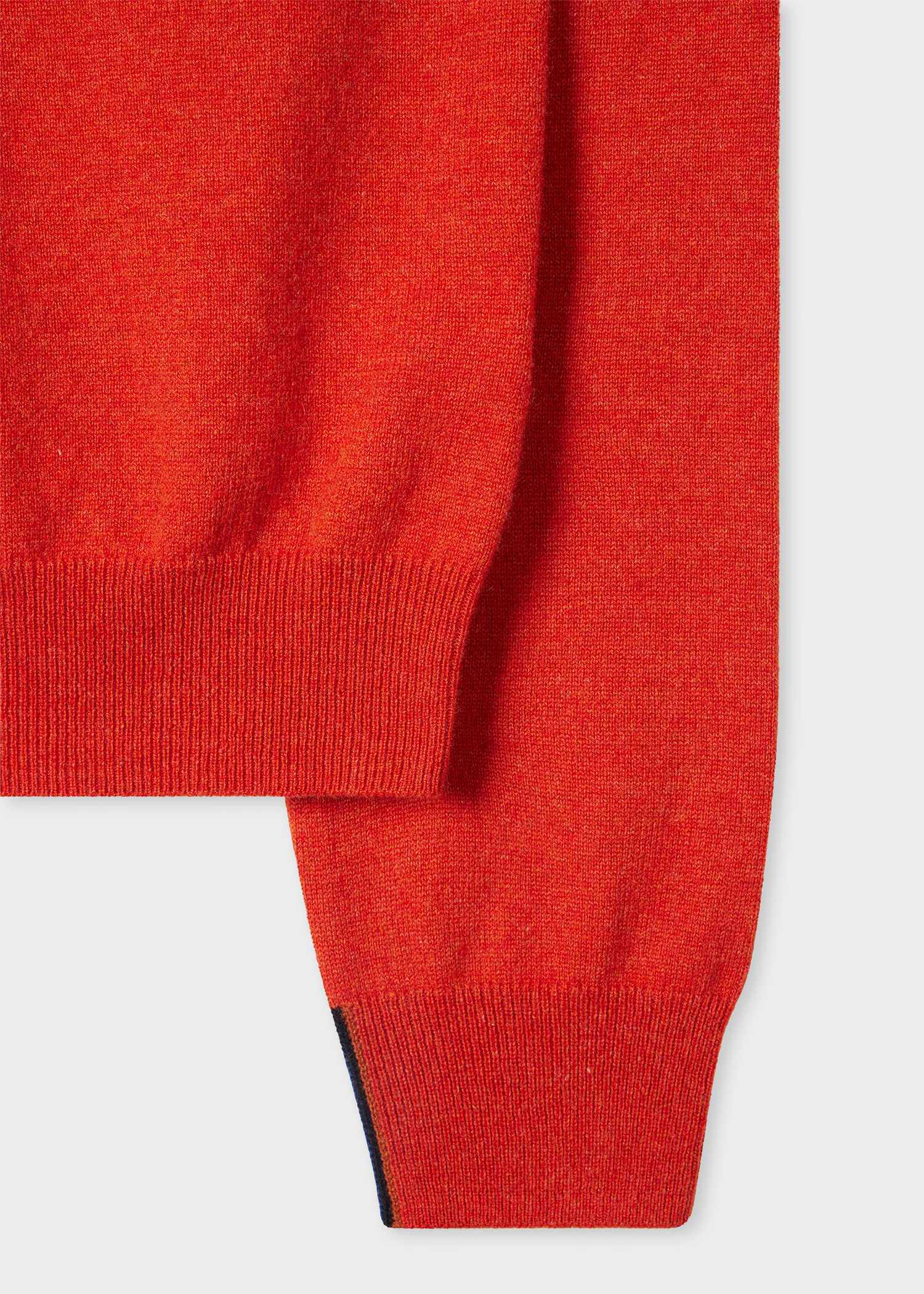 Bright Red Cashmere Crew Neck Sweater - 2