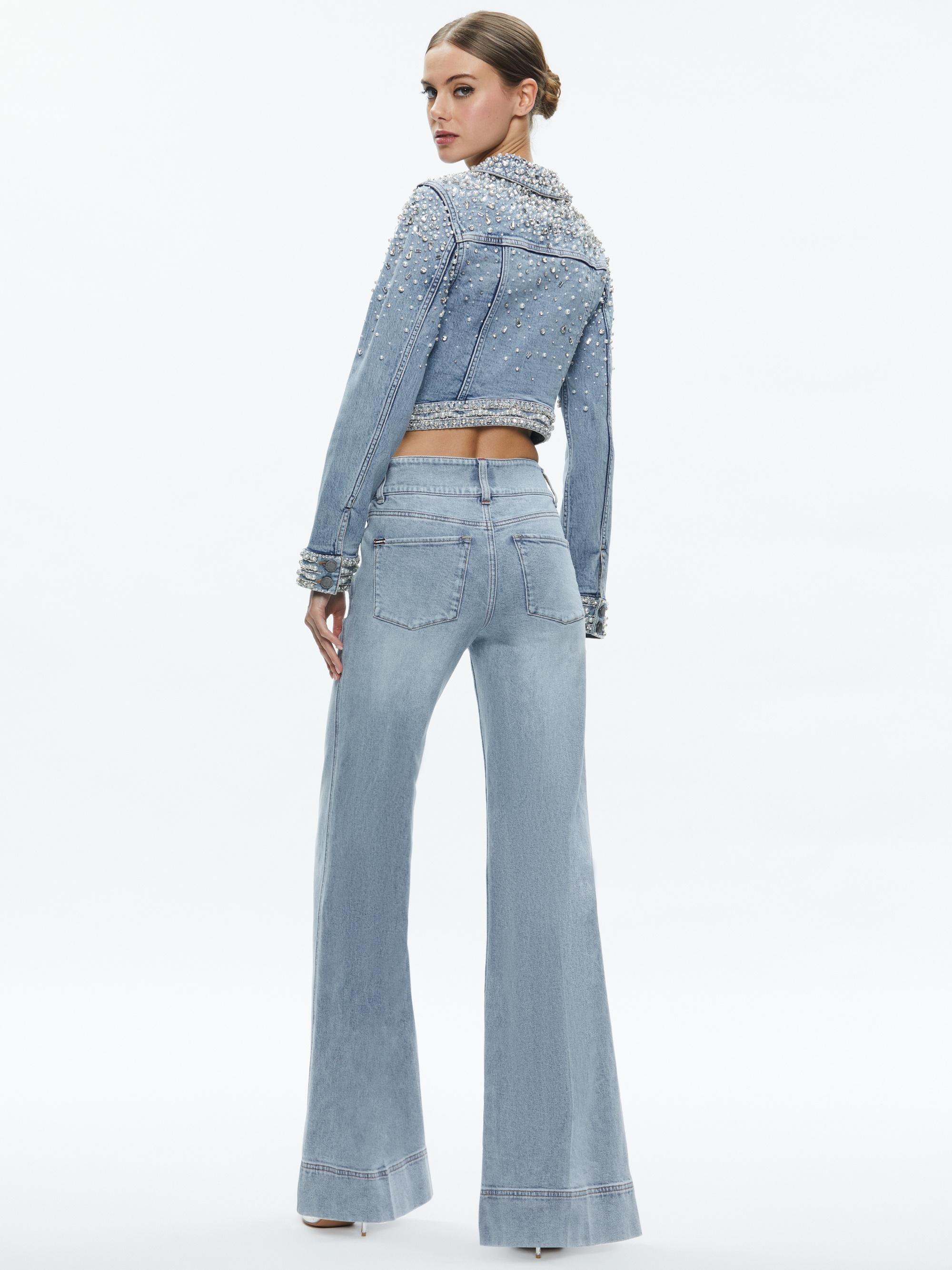 NELSON EMBELLISHED FITTED DENIM JACKET - 3