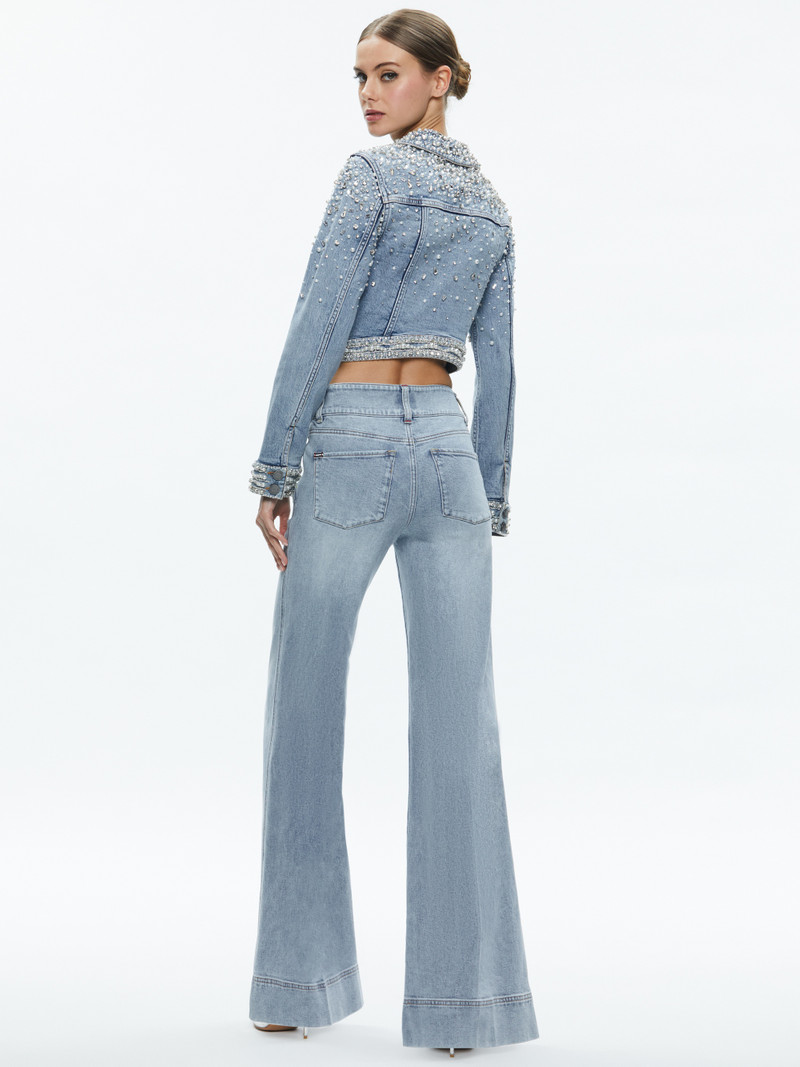 NELSON EMBELLISHED FITTED DENIM JACKET 3