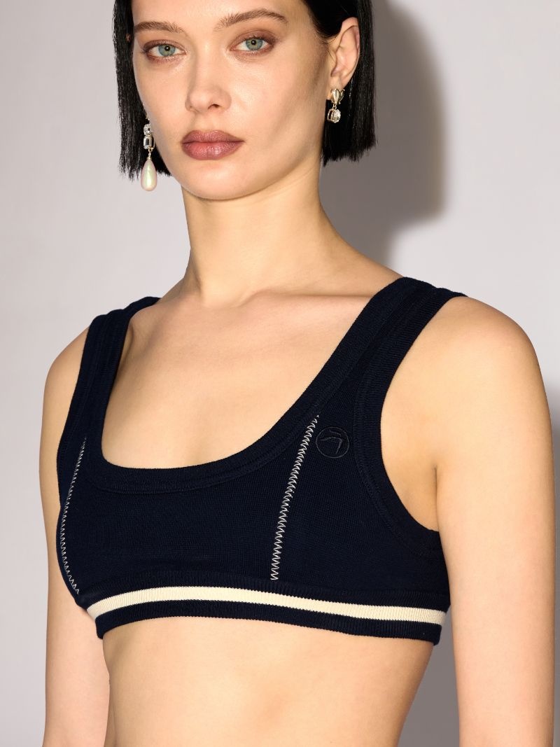 CONTRAST STITCH BRA TOP - 6
