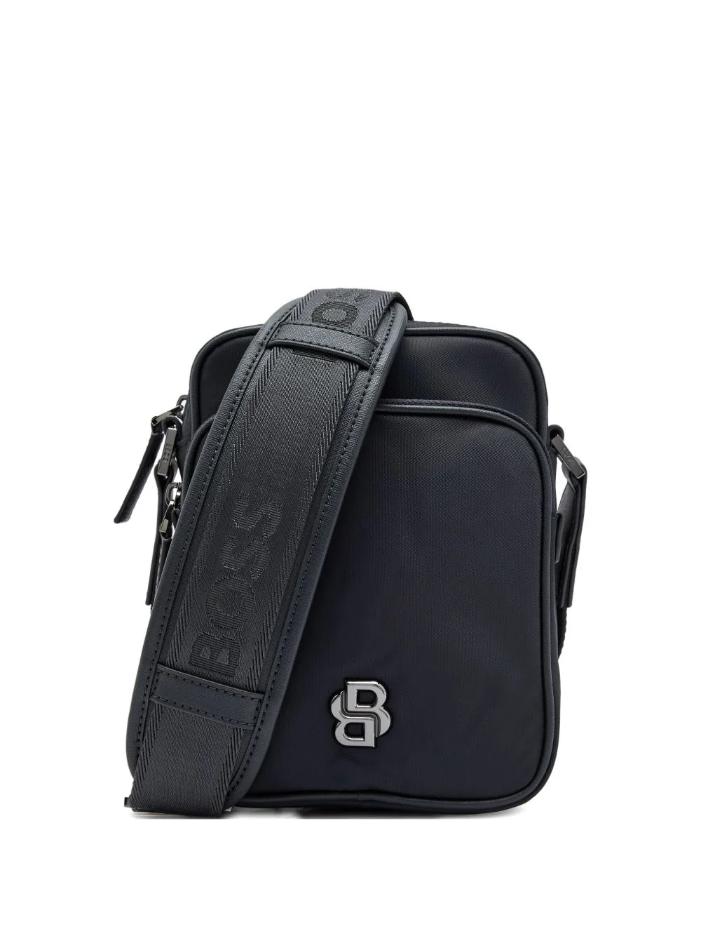 logo strap messenger bag - 1