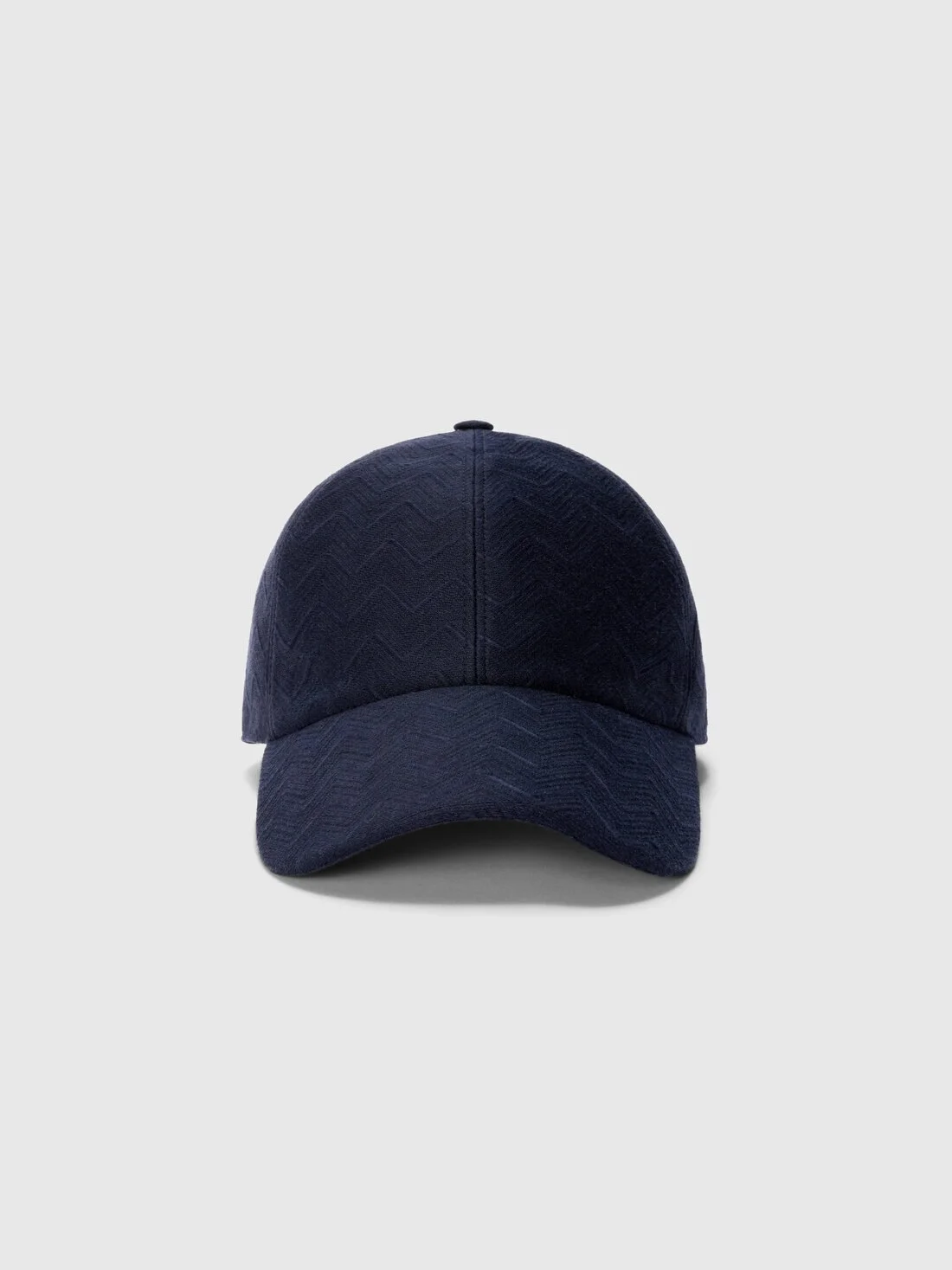 Cotton zigzag hat with visor - 1