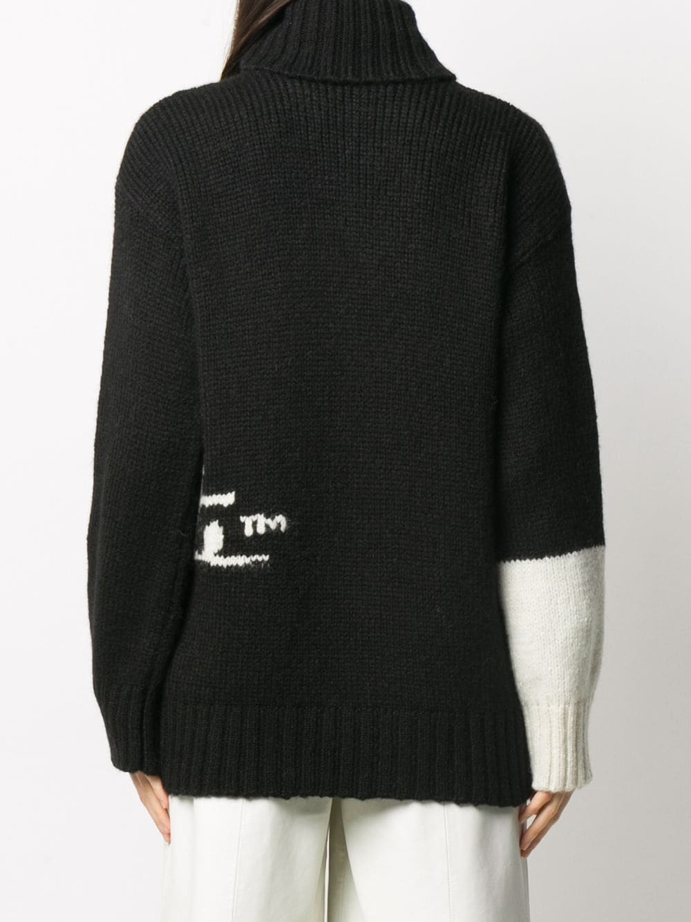 intarsia-knit logo jumper - 4