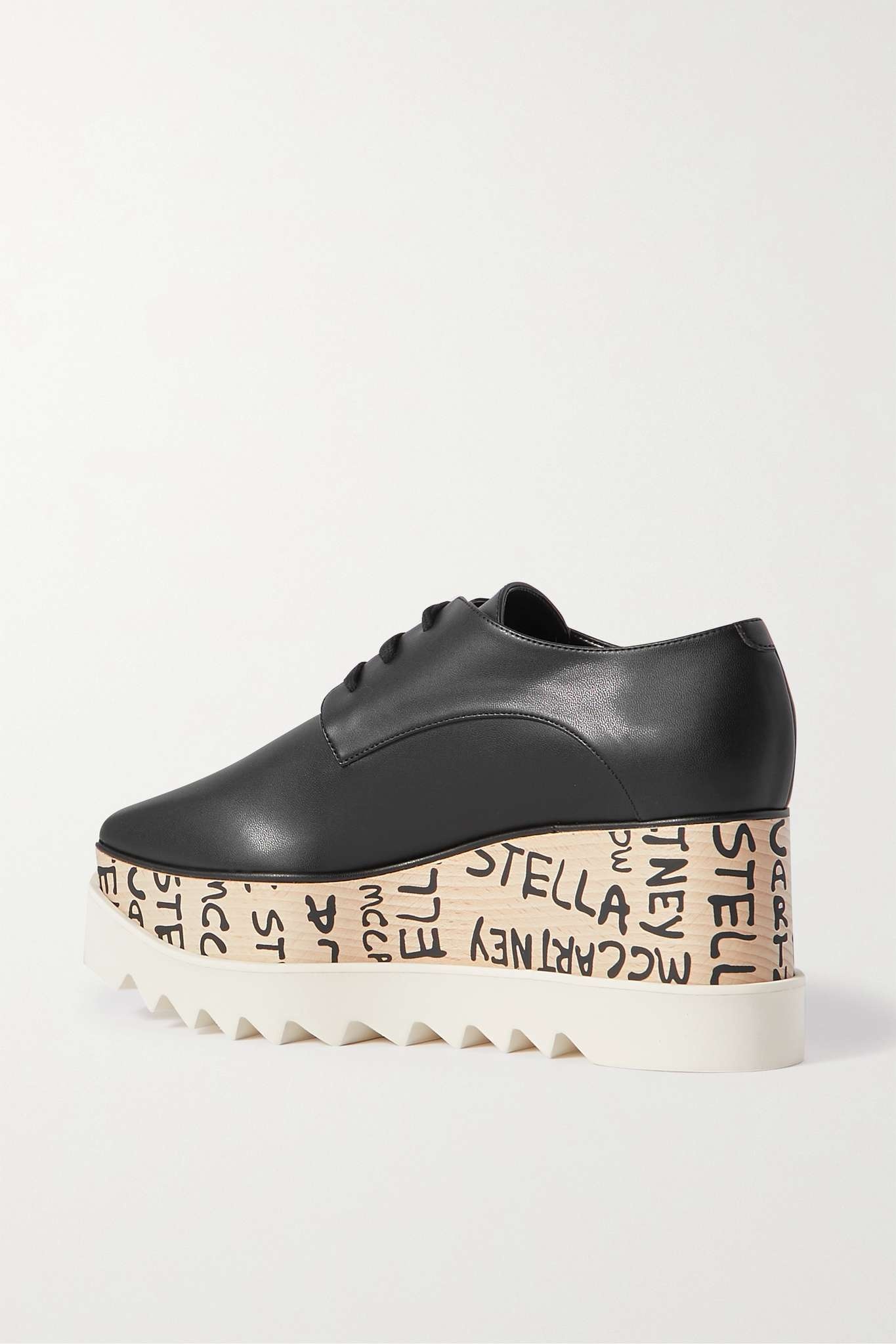 Elyse printed vegetarian leather platform brogues - 3