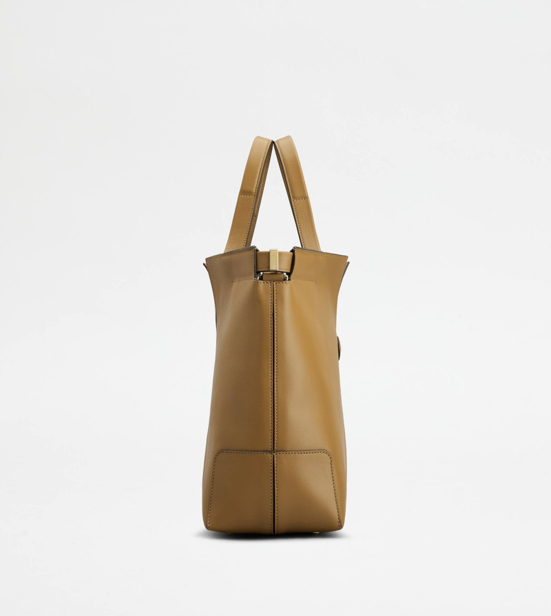 Tod's TOD'S DI BAG FOLIO IN LEATHER SMALL - BROWN outlook