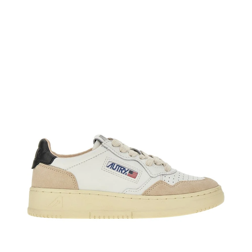 SUEDE AND LEATHER MEDALIST LOW SNEAKERS - 1