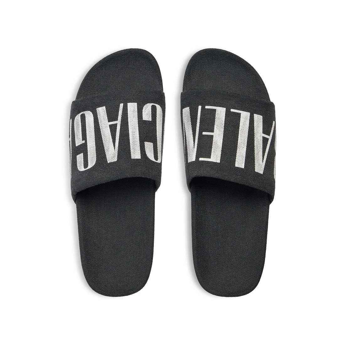 Men's Pool Slide Sandal in Black/white - 6