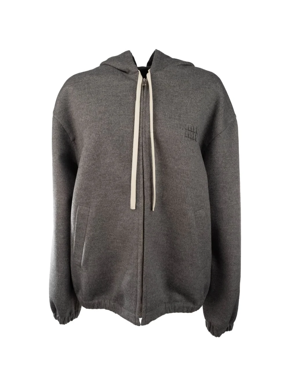 logo-patch drawstring hoodie - 1