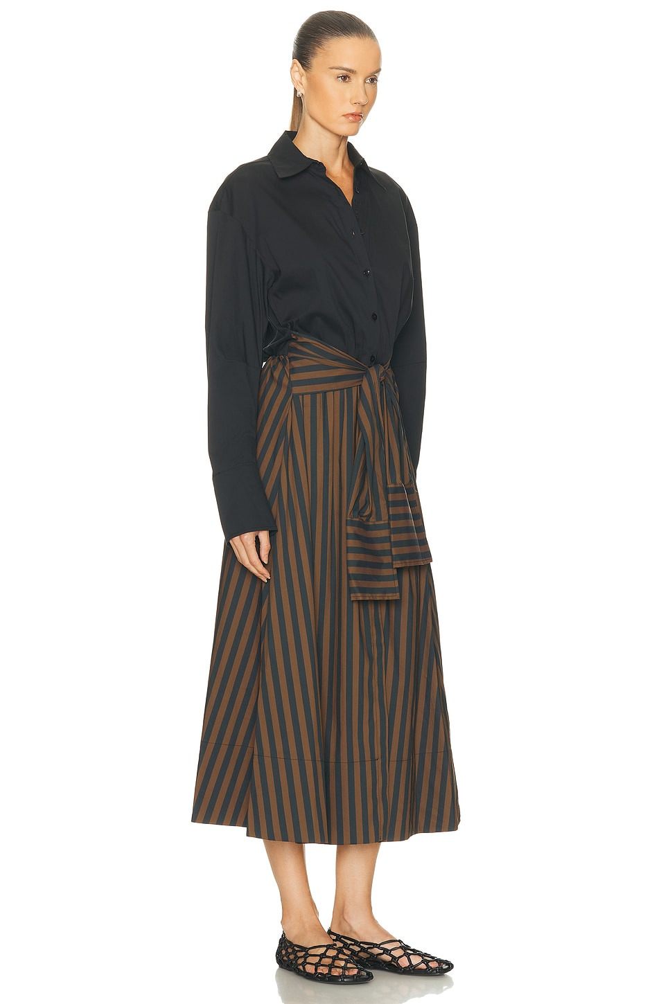 Loch Poplin Tie Maxi Dress - 2