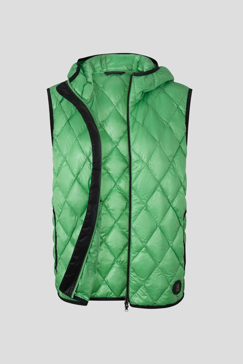 Ares Lightweight down waistcoat in Green 7