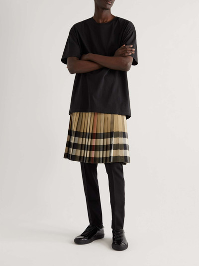 Burberry Pleated Checked Cotton-Blend Kilt outlook