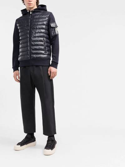 Moncler logo-patch zip-fastening hoodie outlook