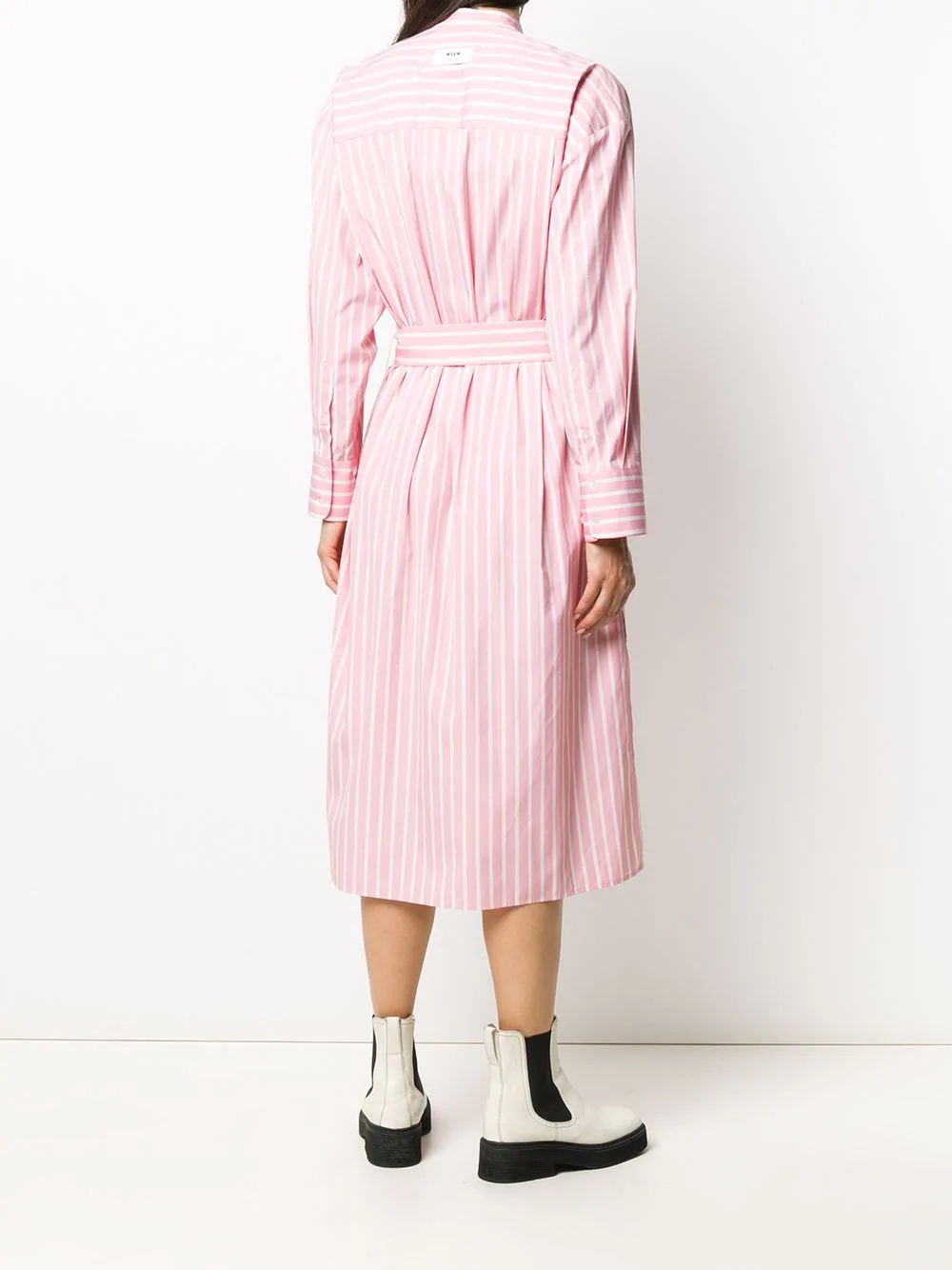 stripe-print cotton dress - 4