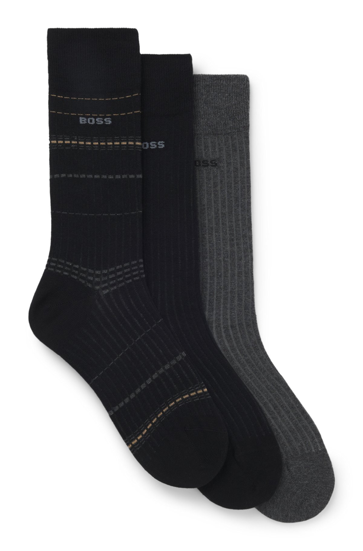 THREE-PACK OF REGULAR-LENGTH SOCKS WITH LOGO DETAILS - 1