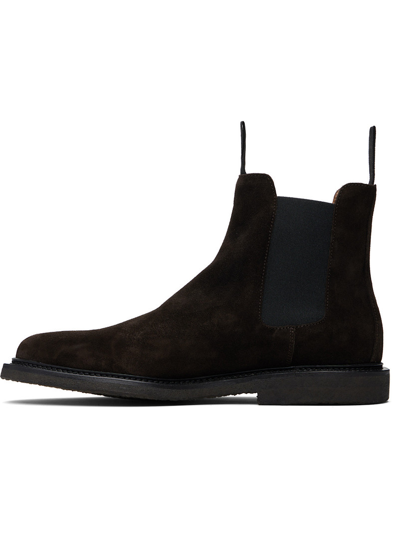 Common Projects Brown Waxed Suede Chelsea Boots outlook