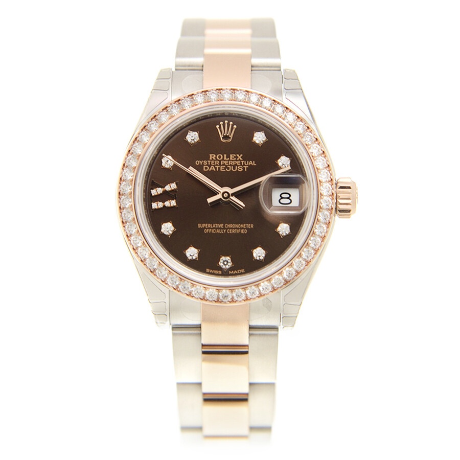 Rolex Lady Datejust Chocolate Diamond Dial Automatic Steel and 18ct Everose Gold Oyster Watch 279381 - 3