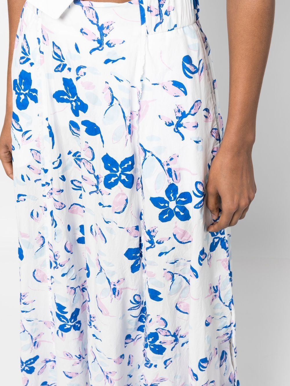 floral-print seersucker maxi skirt - 5