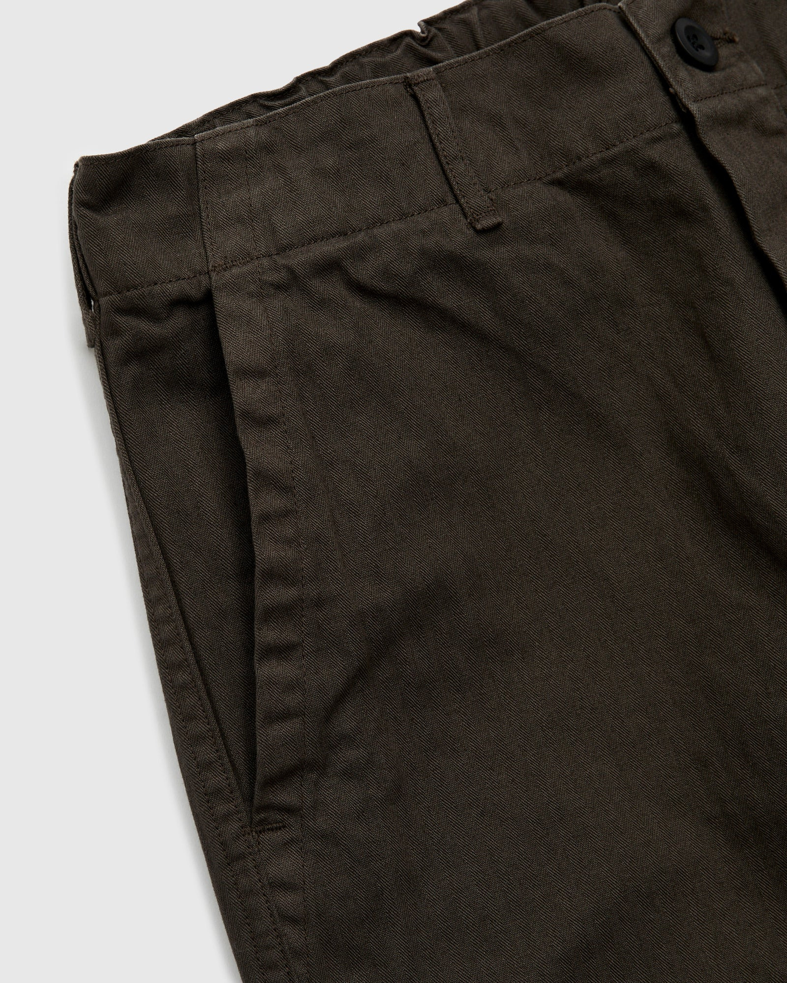 Wide Fit French Work Pants in Coffee Brown - 6