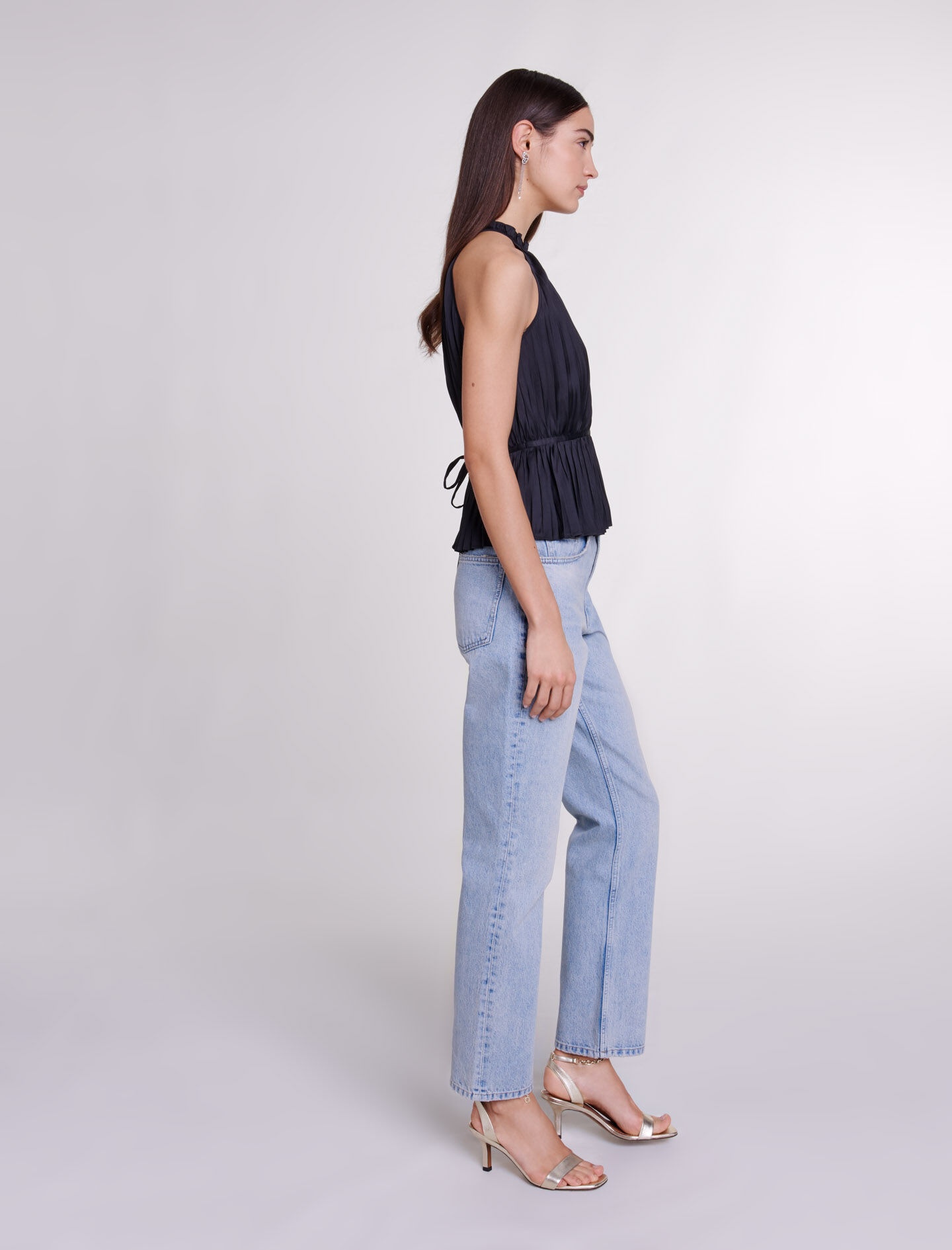 Pleated satin top - 3