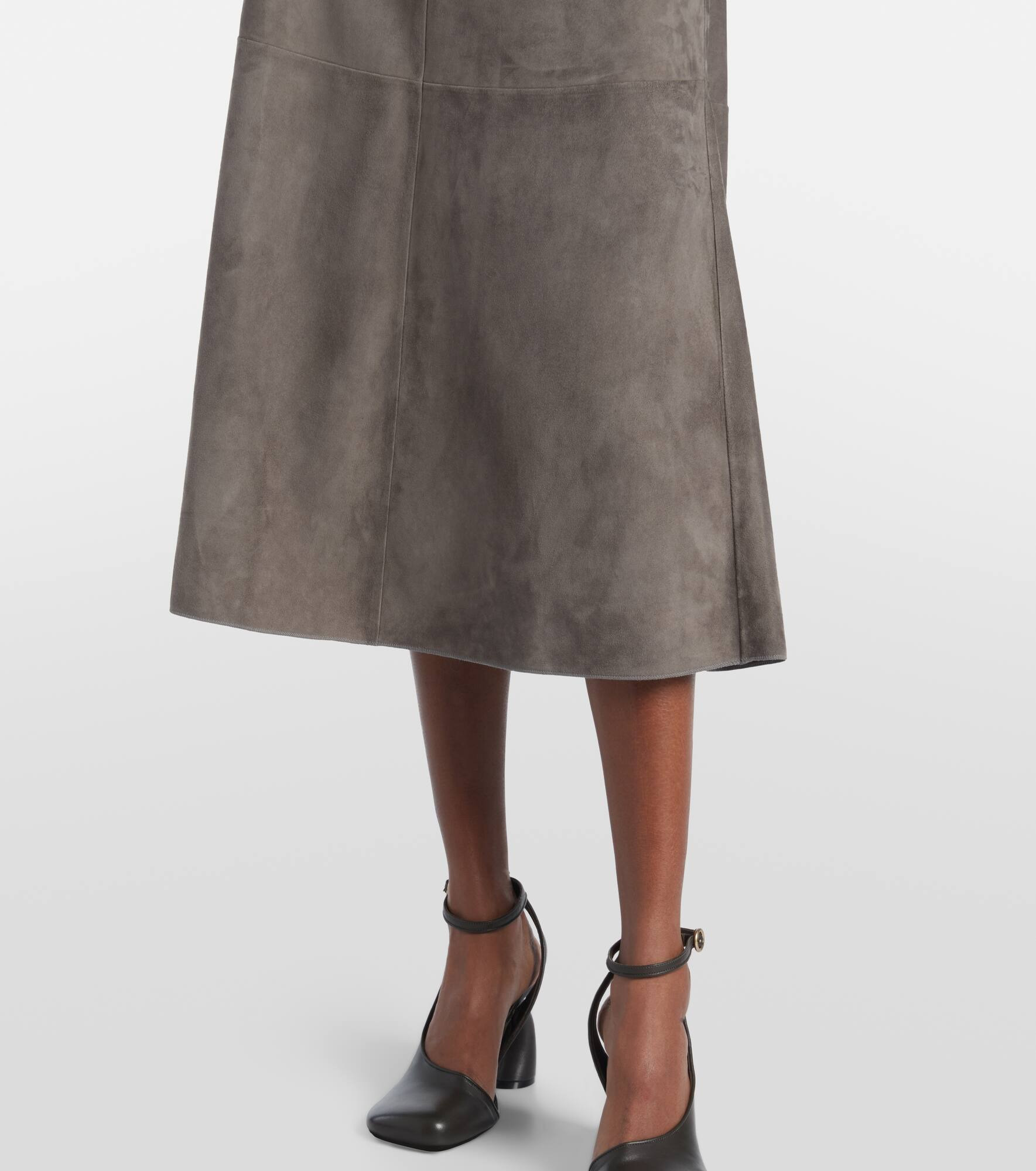 Suede midi skirt - 5