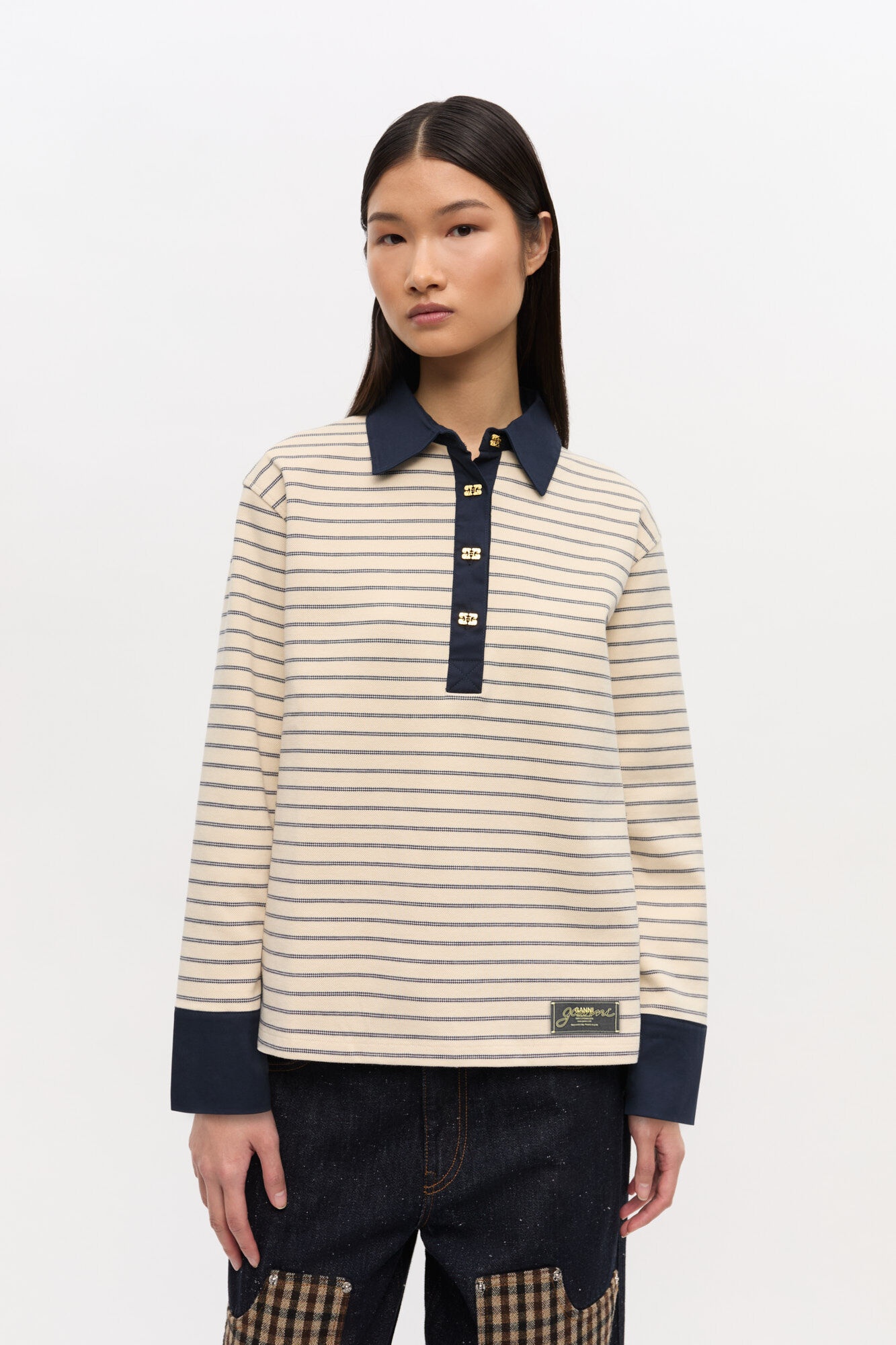 STRIPED COTTON POLO - 2