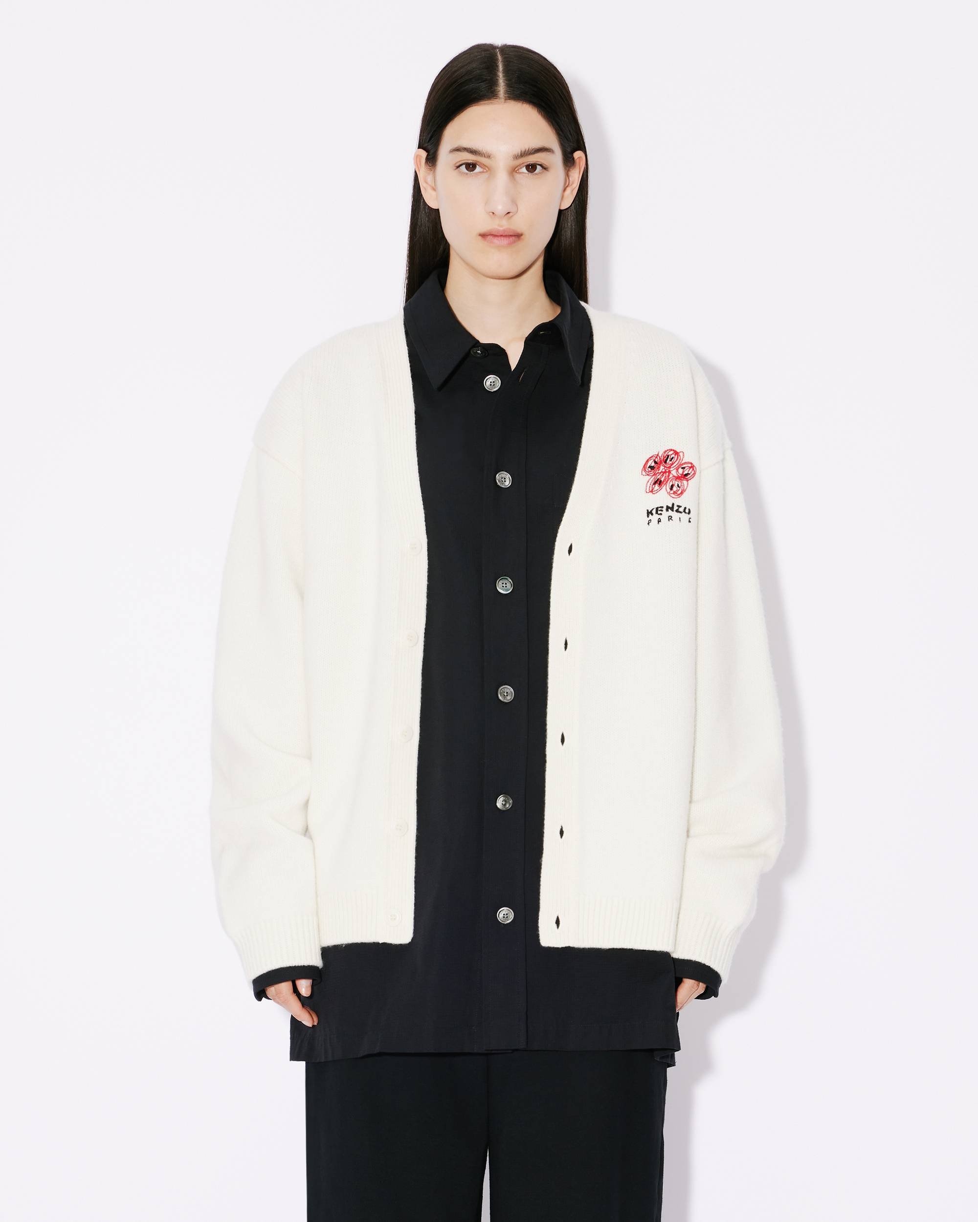 'KENZO Drawn Varsity' embroidered genderless cardigan - 3