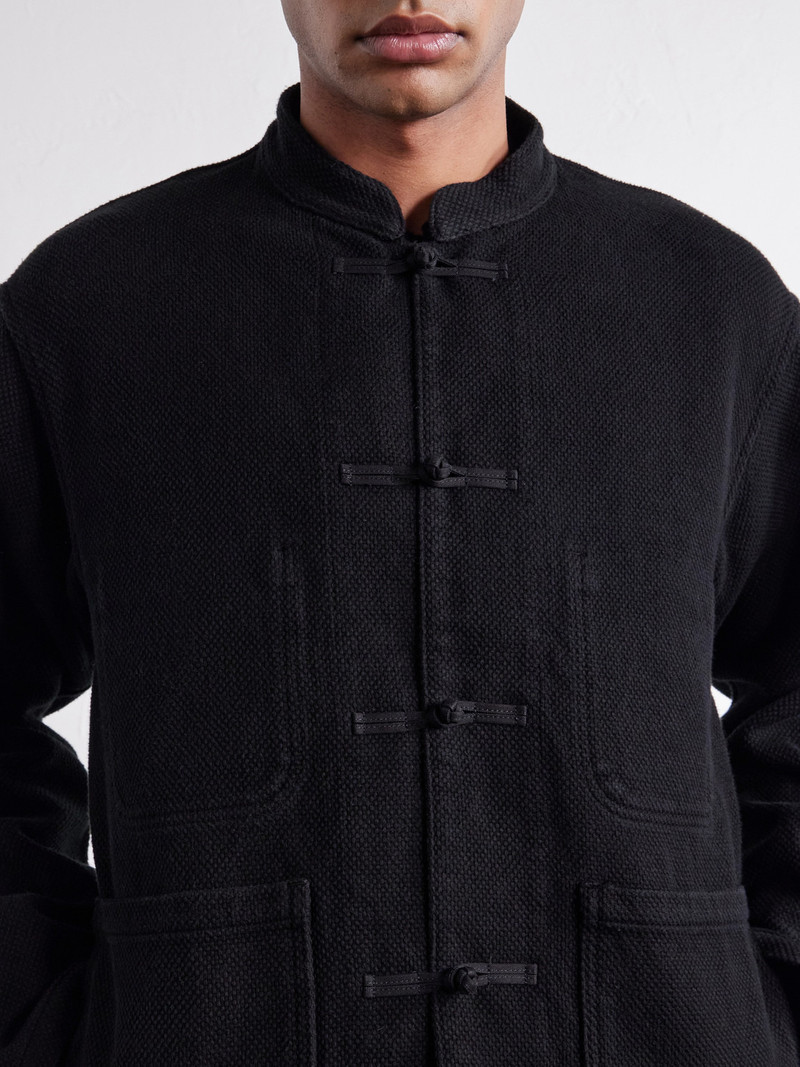 Mandarin-Collar Cotton-Sashiko Jacket 5