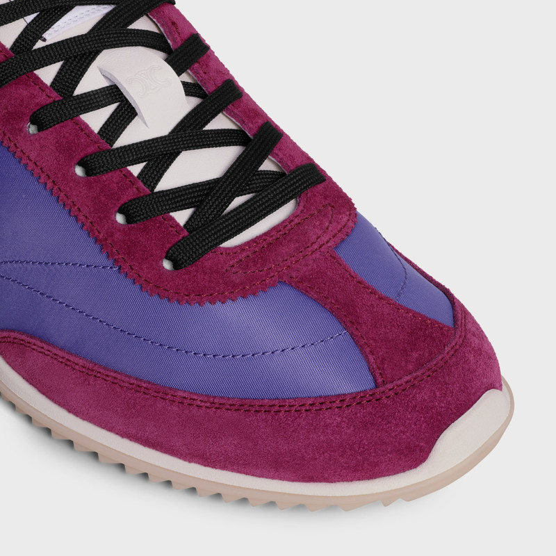 CELINE RACER - LOW TOP SNEAKER IN NYLON, SUEDE CALFSKIN AND CALFSKIN 4
