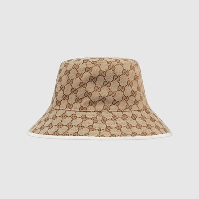 GUCCI GG canvas and stirrup print reversible hat outlook