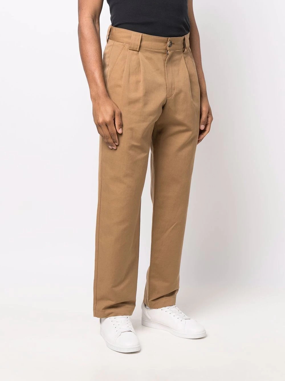 mid-rise straight-leg chinos - 3