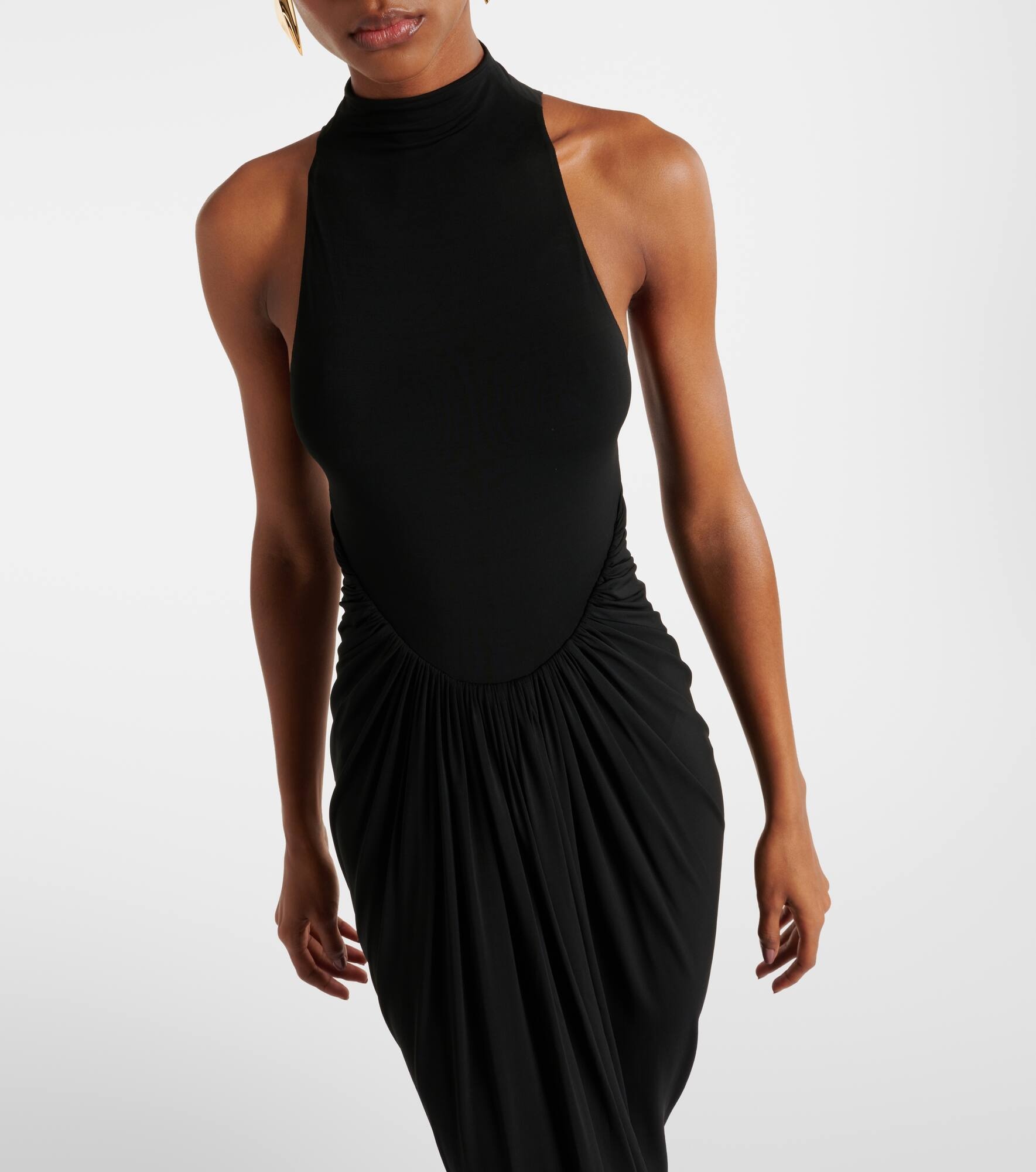 Halterneck draped gown - 4