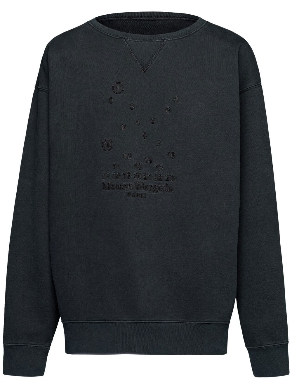 embroidered cotton sweatshirt - 1