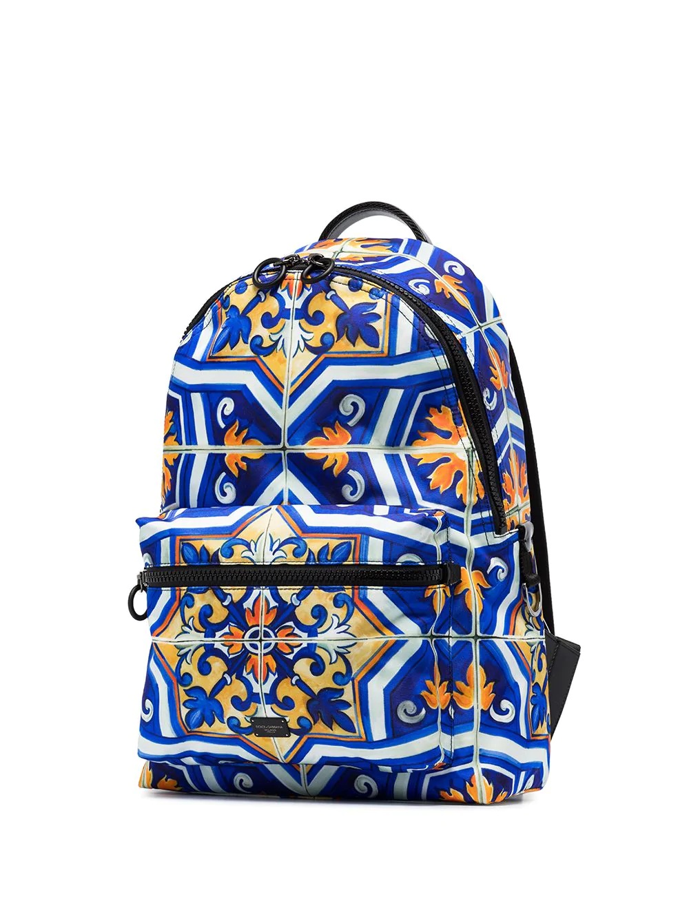 tile-print backpack - 4