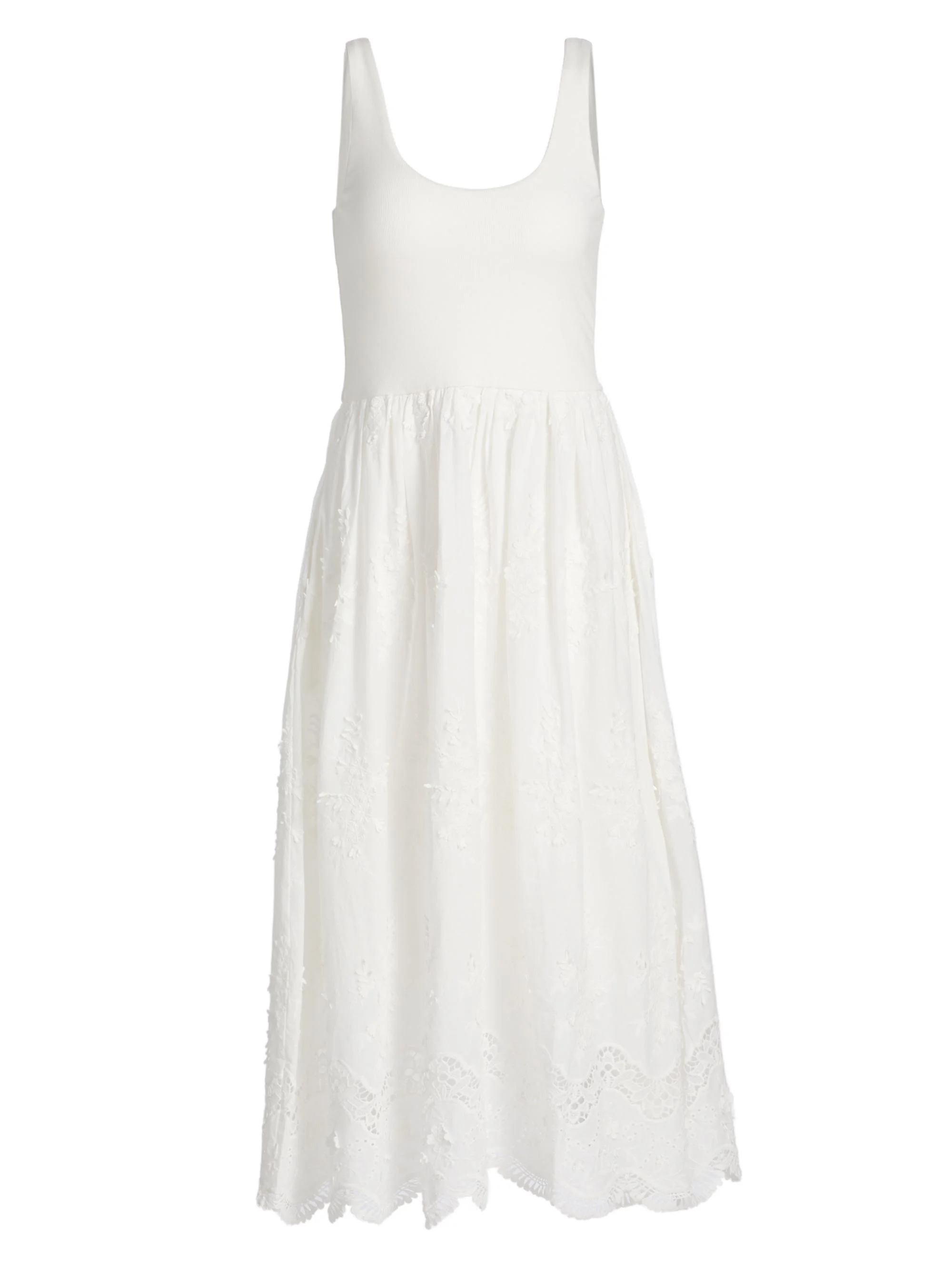Women's Leann 3D Voile Combo Midi-Dress - White - 1