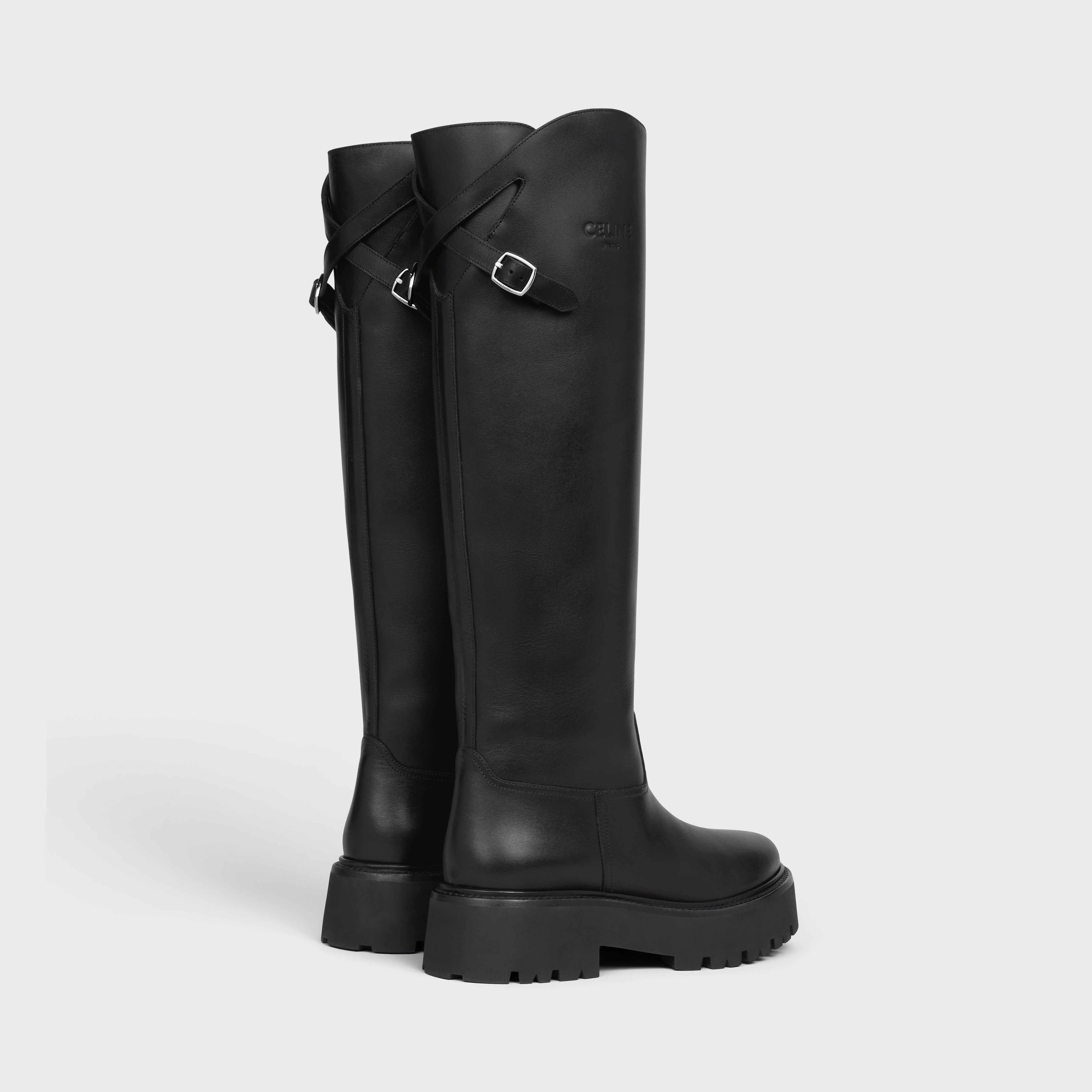 Celine bulky buckled high boot in Calfskin - 3
