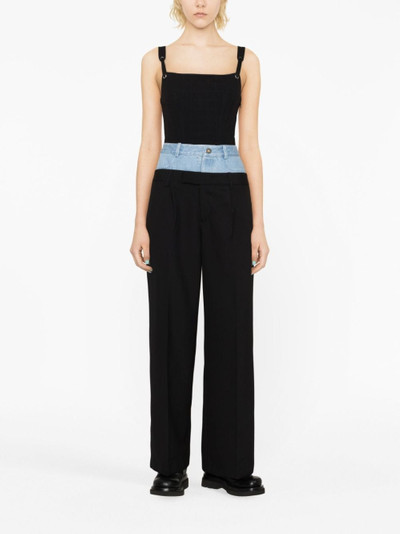Dion Lee panelled straight-leg wool trousers outlook
