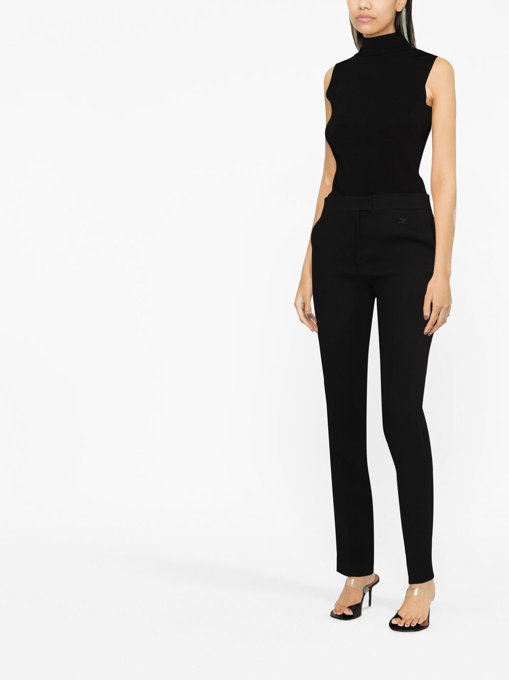 mid-rise slim-fit trousers - 2